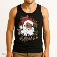 Black Believe Santa Claus Fun African American Santa Tank Top thumb 3