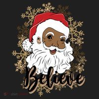 Black Believe Santa Claus Fun African American Santa Golf Towel thumb 3