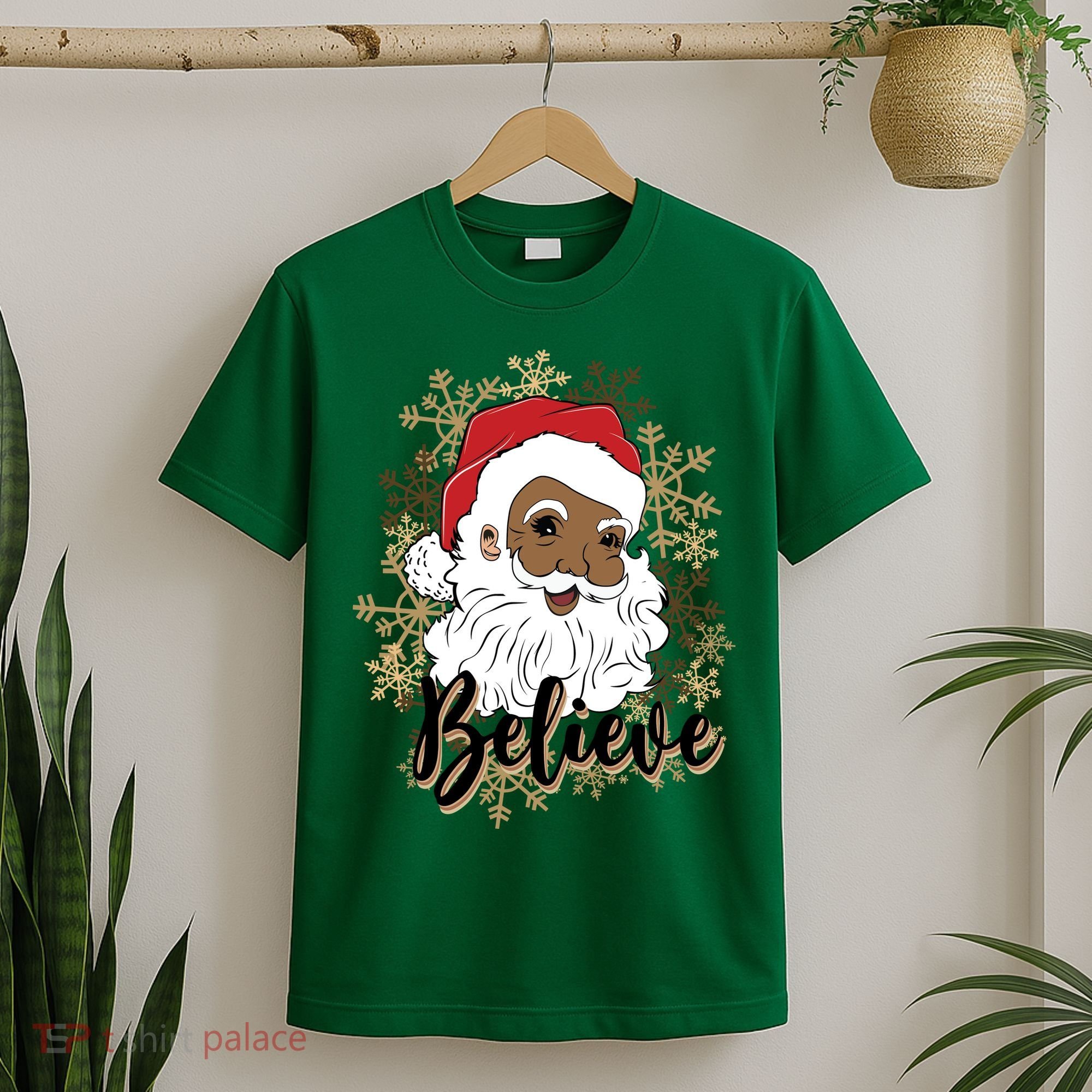 Black Believe Santa Claus Fun African American Santa T-Shirt