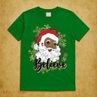 Black Believe Santa Claus Fun African American Santa T-Shirt thumb 5