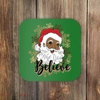 Black Believe Santa Claus Fun African American Santa Coaster thumb 0