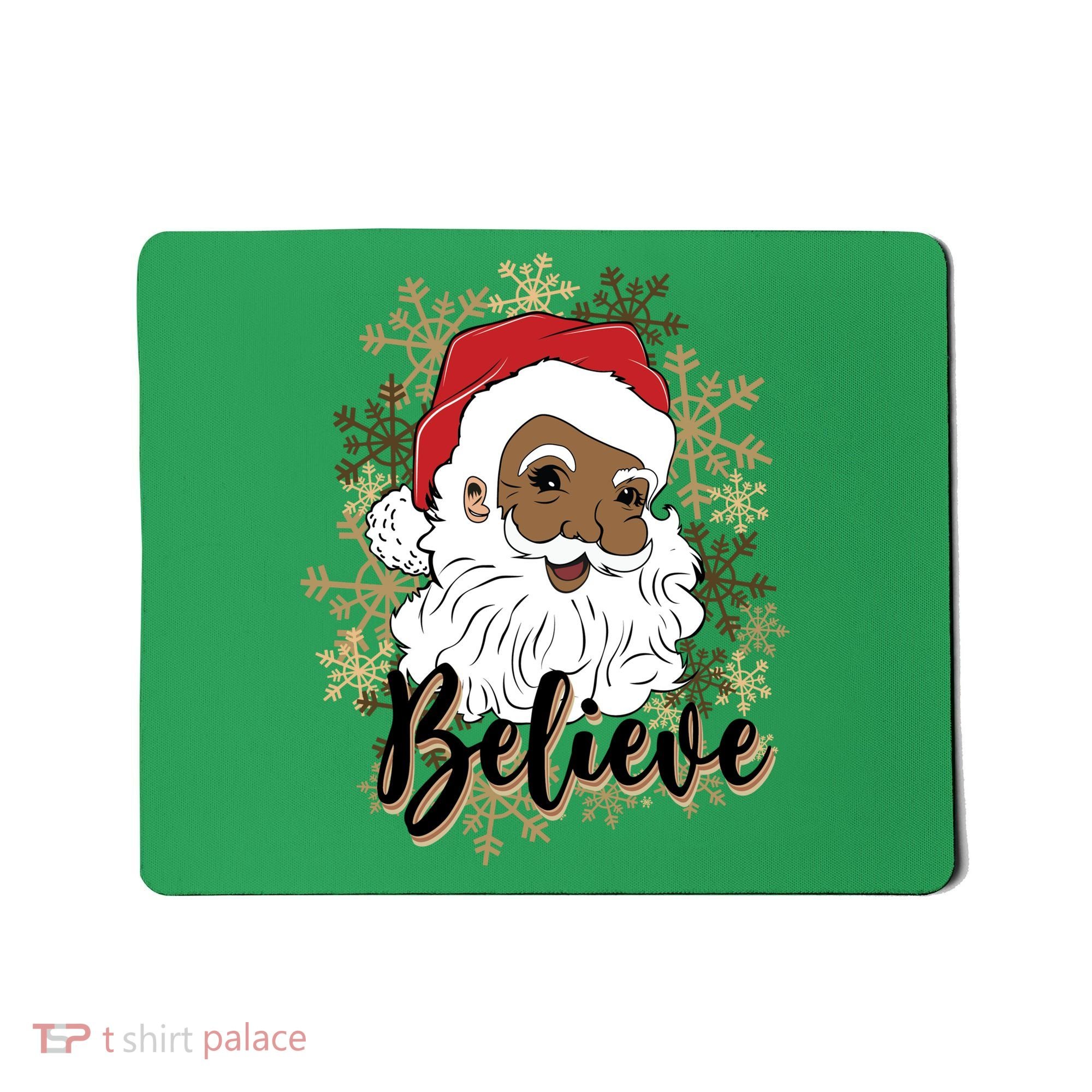 Black Believe Santa Claus Fun African American Santa Mousepad