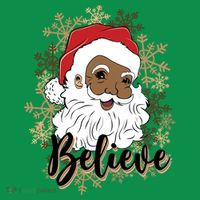 Black Believe Santa Claus Fun African American Santa Mousepad thumb 1