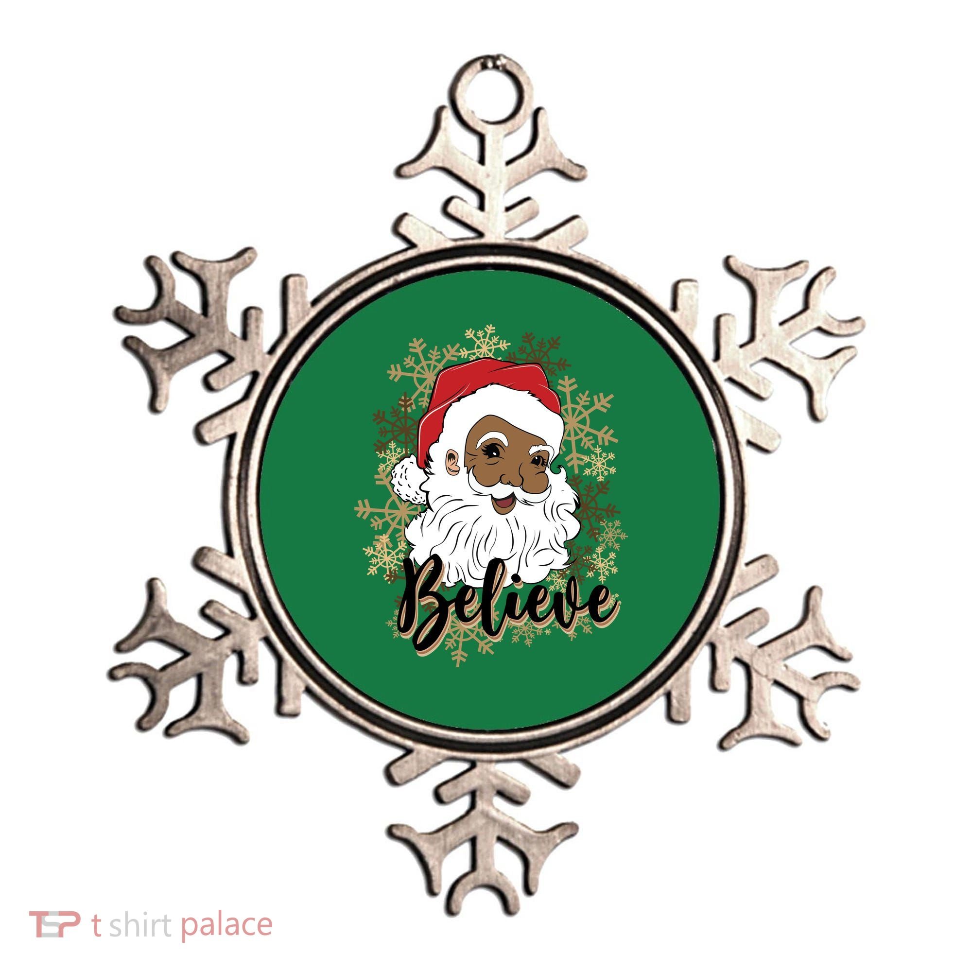 Black Believe Santa Claus Fun African American Santa Ornament