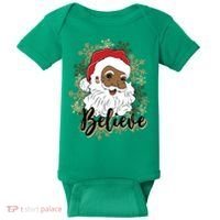 Black Believe Santa Claus Fun African American Santa Baby Bodysuit thumb 0