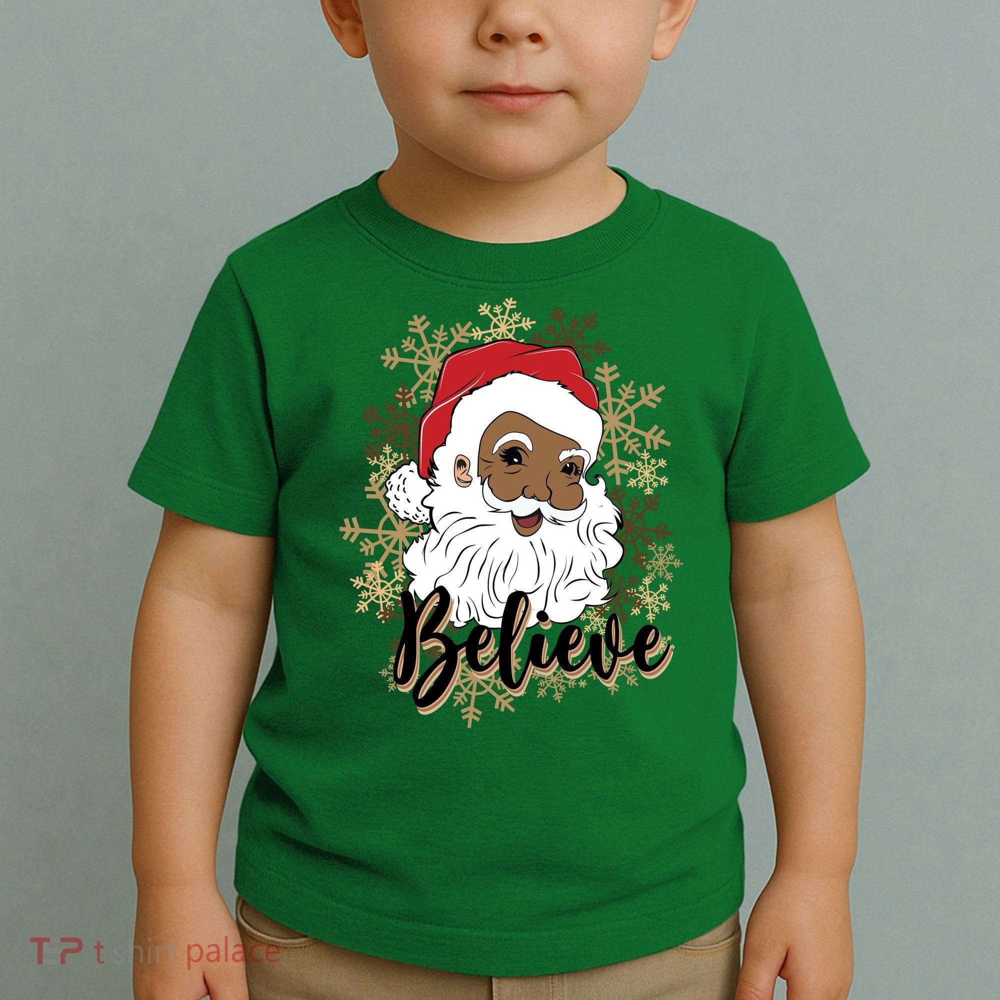 Black Believe Santa Claus Fun African American Santa Toddler T-Shirt