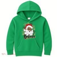 Black Believe Santa Claus Fun African American Santa Kids Hoodie thumb 0