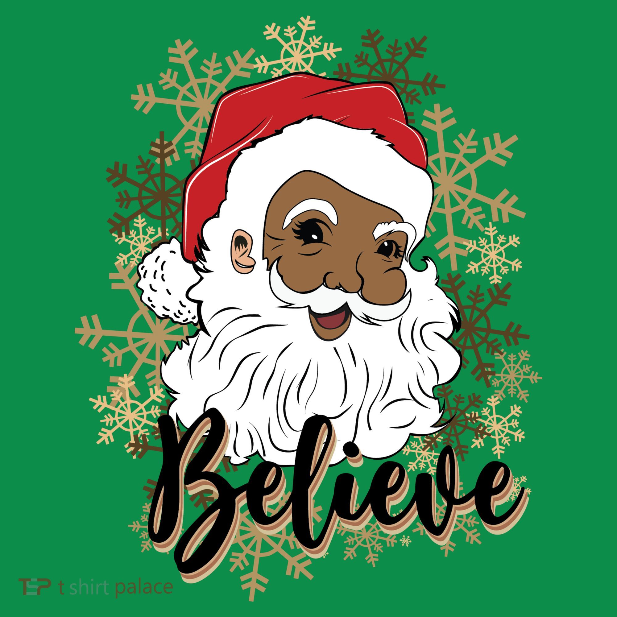 Black Believe Santa Claus Fun African American Santa Kids Hoodie