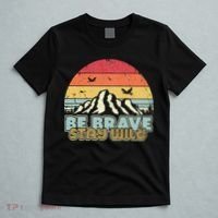 Be Brave Stay Wild Retro Style Outdoors T-Shirt thumb 5