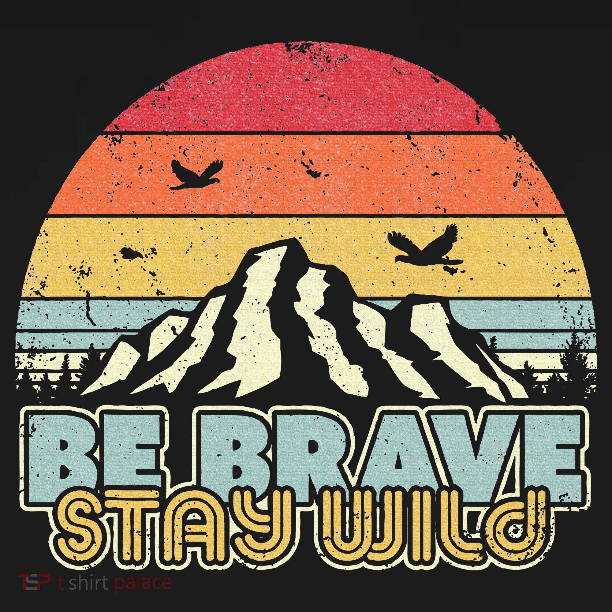 Be Brave Stay Wild Retro Style Outdoors Coaster