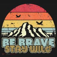 Be Brave Stay Wild Retro Style Outdoors Women's Hoodie thumb 2