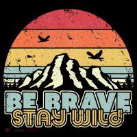 Be Brave Stay Wild Retro Style Outdoors Ornament thumb 1
