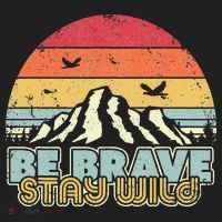 Be Brave Stay Wild Retro Style Outdoors Hat thumb 2