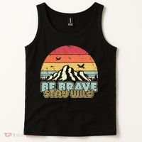 Be Brave Stay Wild Retro Style Outdoors Tank Top thumb 2