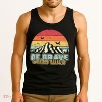 Be Brave Stay Wild Retro Style Outdoors Tank Top thumb 3