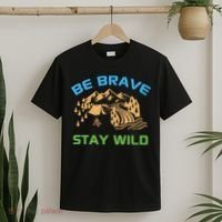 BE BRAVE STAY WILD Wilderness Nature Gift Camping T-Shirt thumb 2
