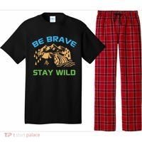 BE BRAVE STAY WILD Wilderness Nature Gift Camping Pajama Set thumb 0
