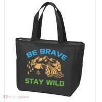 BE BRAVE STAY WILD Wilderness Nature Gift Camping Tote Bag thumb 3