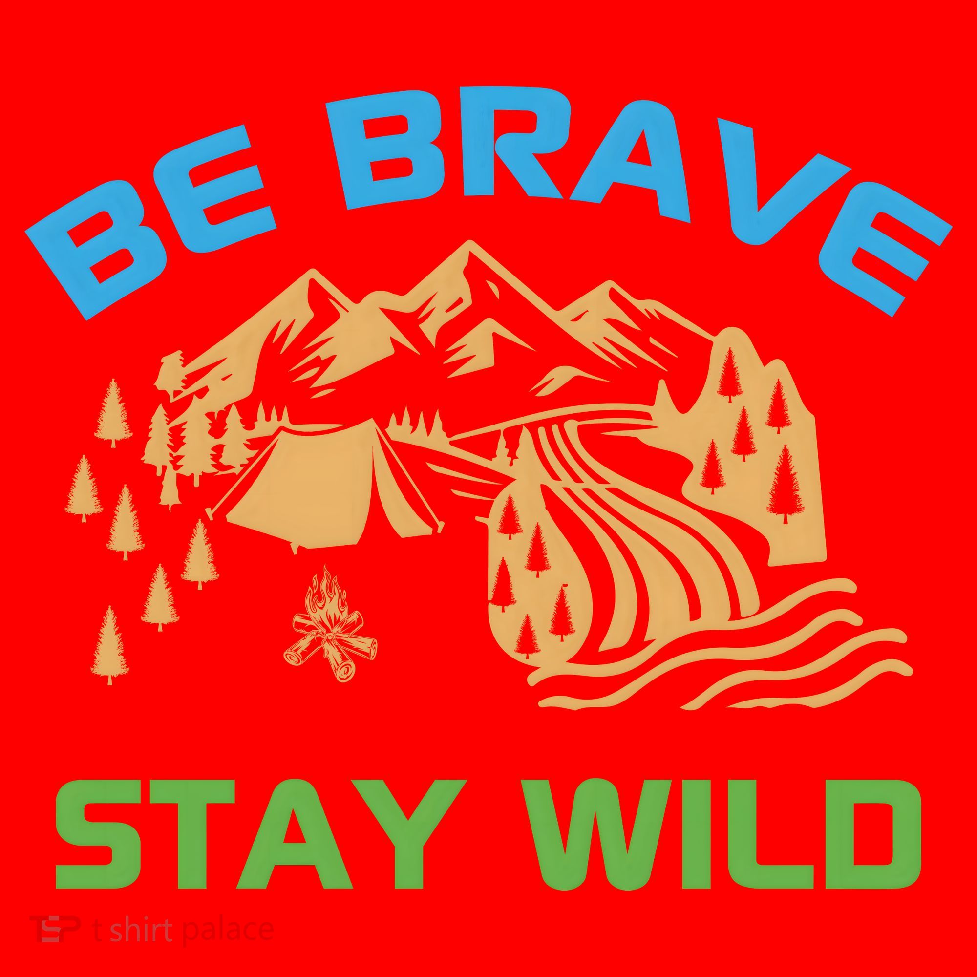 BE BRAVE STAY WILD Wilderness Nature Gift Camping Santa Hat