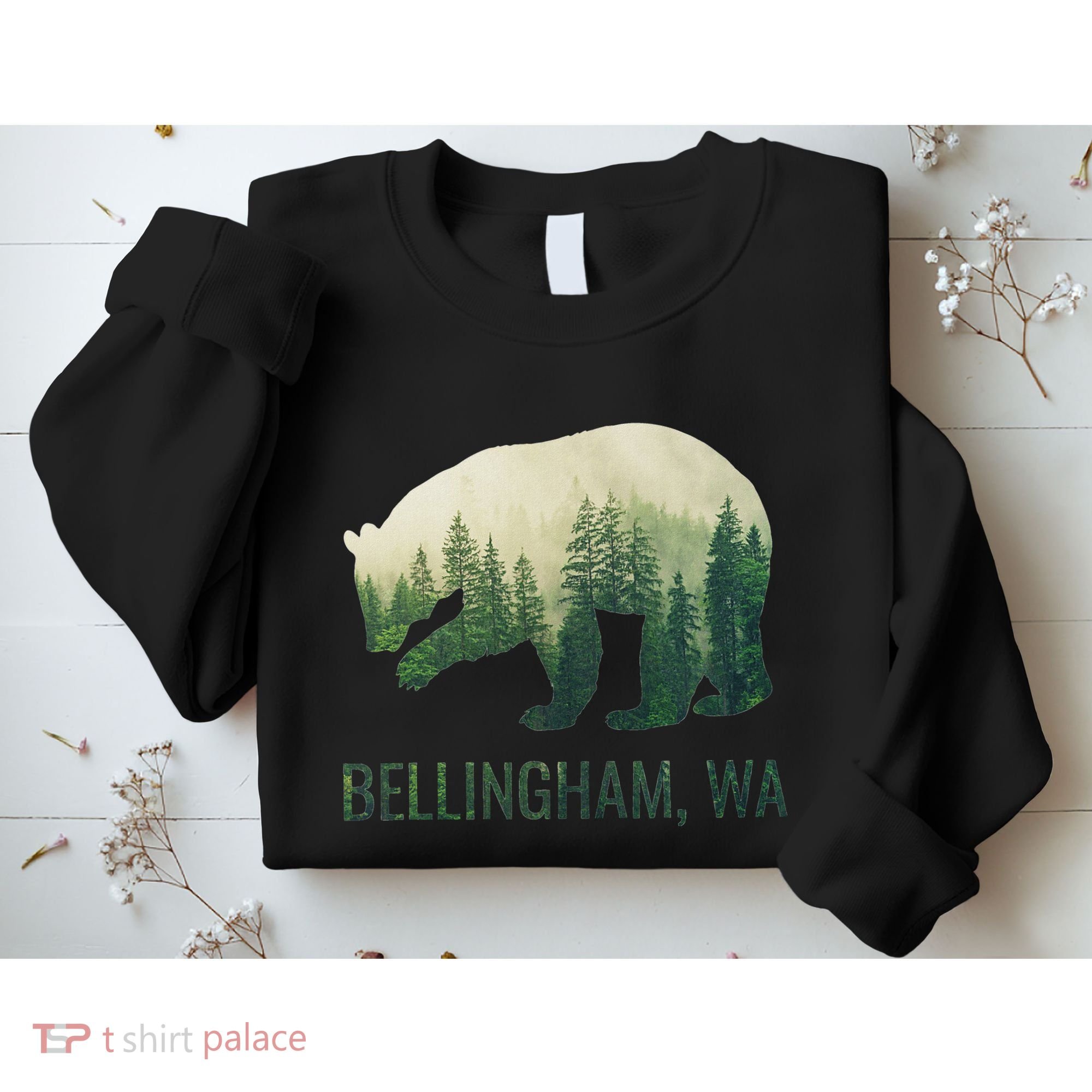 Bellingham Bear State Of Washington Pacific Nw Wildlife Sweatshirt