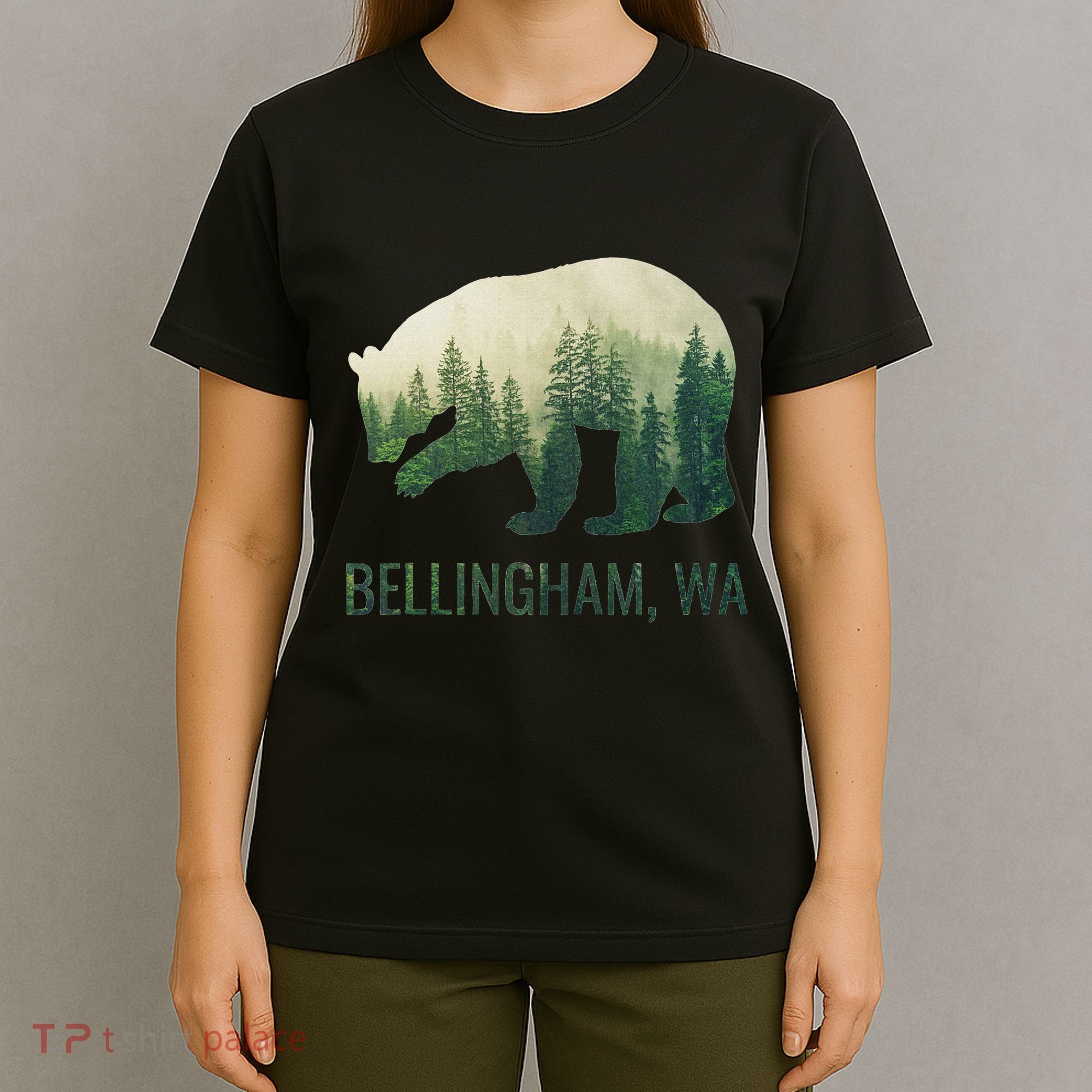 Bellingham Bear State Of Washington Pacific Nw Wildlife T-Shirt