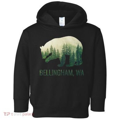 Bellingham Bear State Of Washington Pacific Nw Wildlife Toddler Hoodie