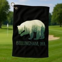 Bellingham Bear State Of Washington Pacific Nw Wildlife Golf Towel thumb 1