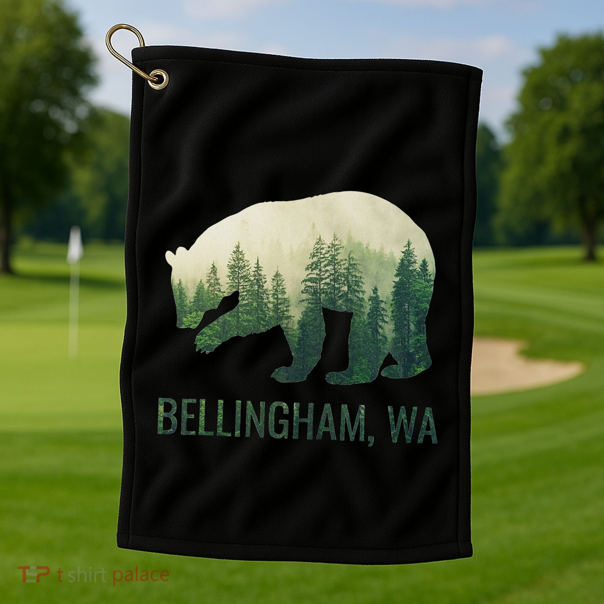 Bellingham Bear State Of Washington Pacific Nw Wildlife Golf Towel