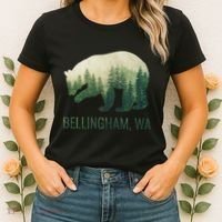 Bellingham Bear State Of Washington Pacific Nw Wildlife Women's T-Shirt thumb 2