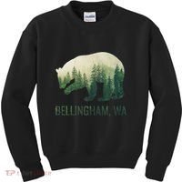 Bellingham Bear State Of Washington Pacific Nw Wildlife Kids Sweatshirt thumb 0