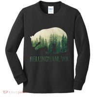 Bellingham Bear State Of Washington Pacific Nw Wildlife Kids Long Sleeve Shirt thumb 0