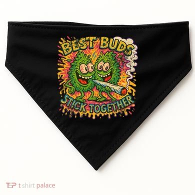 Best Buds Stick Together Marijuana Cannabis Weed Stoner USA-Made Doggie Bandana