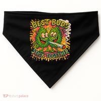 Best Buds Stick Together Marijuana Cannabis Weed Stoner USA-Made Doggie Bandana thumb 0