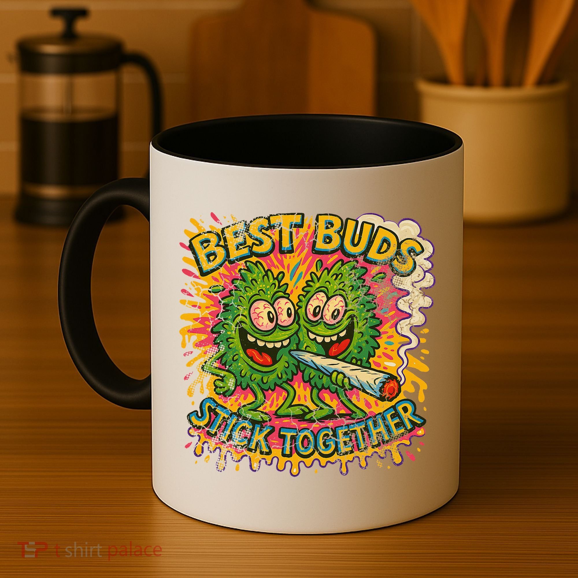 Best Buds Stick Together Marijuana Cannabis Weed Stoner Coffee Mug