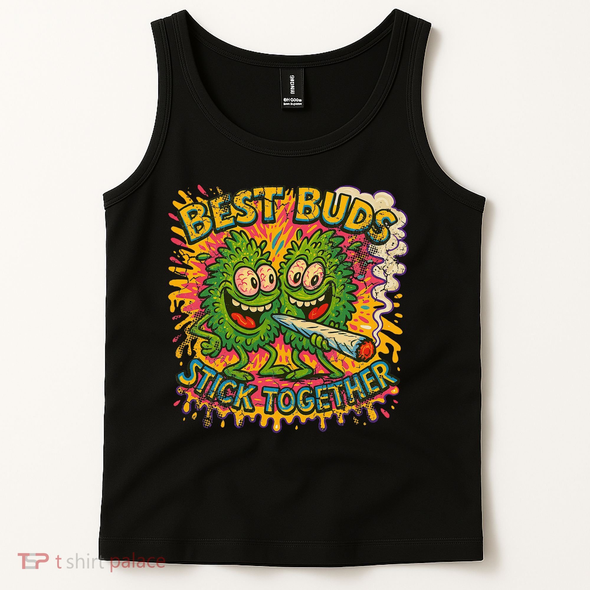 Best Buds Stick Together Marijuana Cannabis Weed Stoner Tank Top
