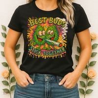 Best Buds Stick Together Marijuana Cannabis Weed Stoner Women's T-Shirt thumb 2