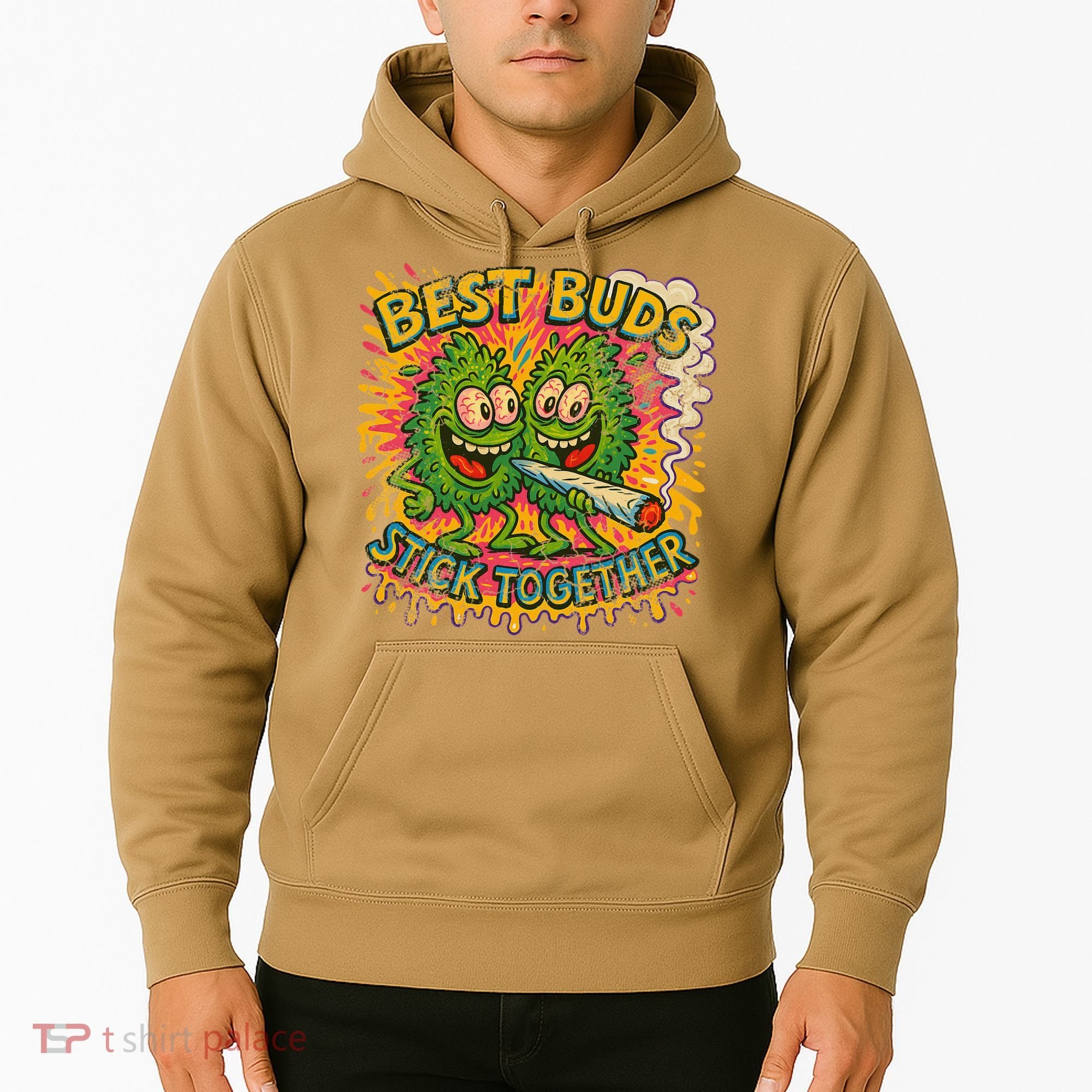 Best Buds Stick Together Marijuana Cannabis Weed Stoner Hoodie