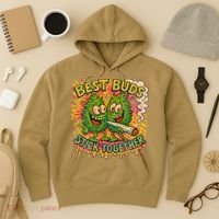 Best Buds Stick Together Marijuana Cannabis Weed Stoner Hoodie thumb 3