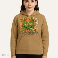 Best Buds Stick Together Marijuana Cannabis Weed Stoner Hoodie thumb 5