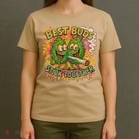 Best Buds Stick Together Marijuana Cannabis Weed Stoner T-Shirt thumb 4