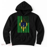 Brazil Brasil Soccer Usa America Flag Jersey Women Hoodie thumb 0