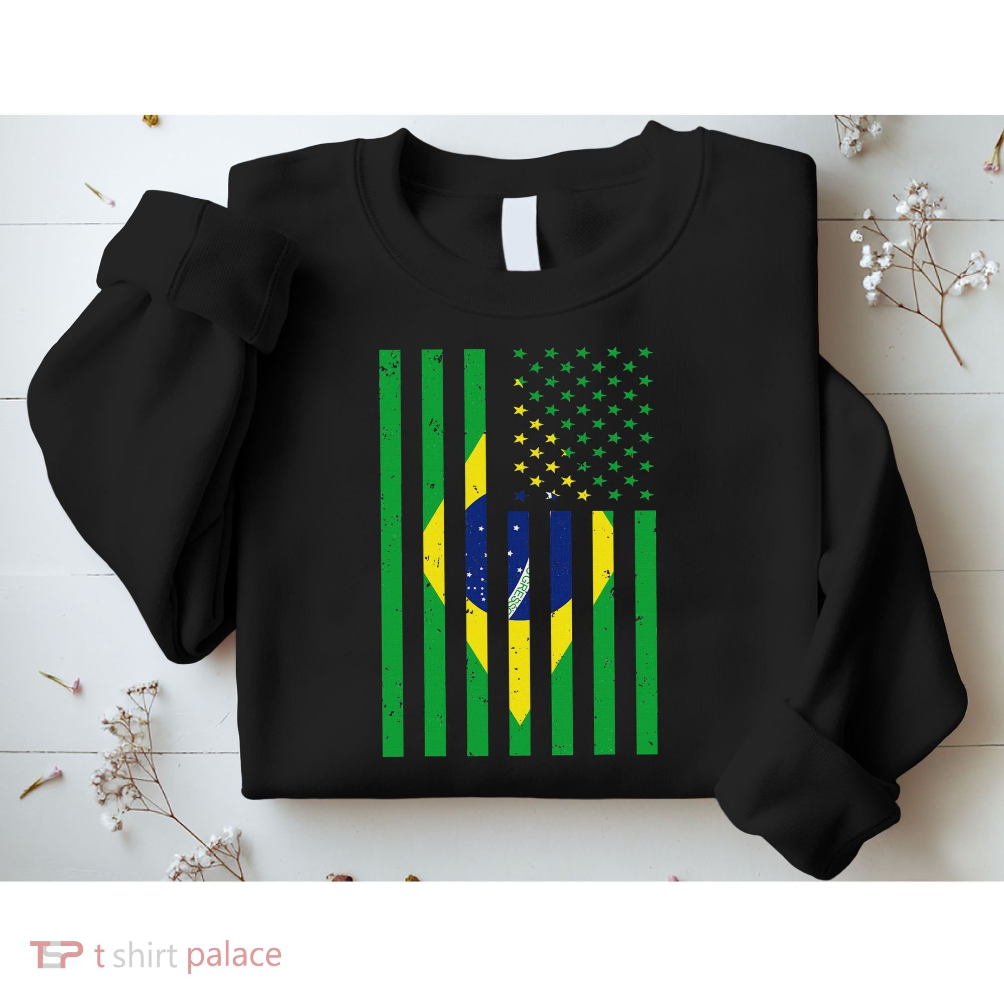 Brazil Brasil Soccer Usa America Flag Jersey Women Sweatshirt