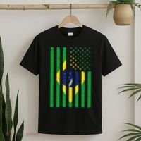 Brazil Brasil Soccer Usa America Flag Jersey Women T-Shirt thumb 2