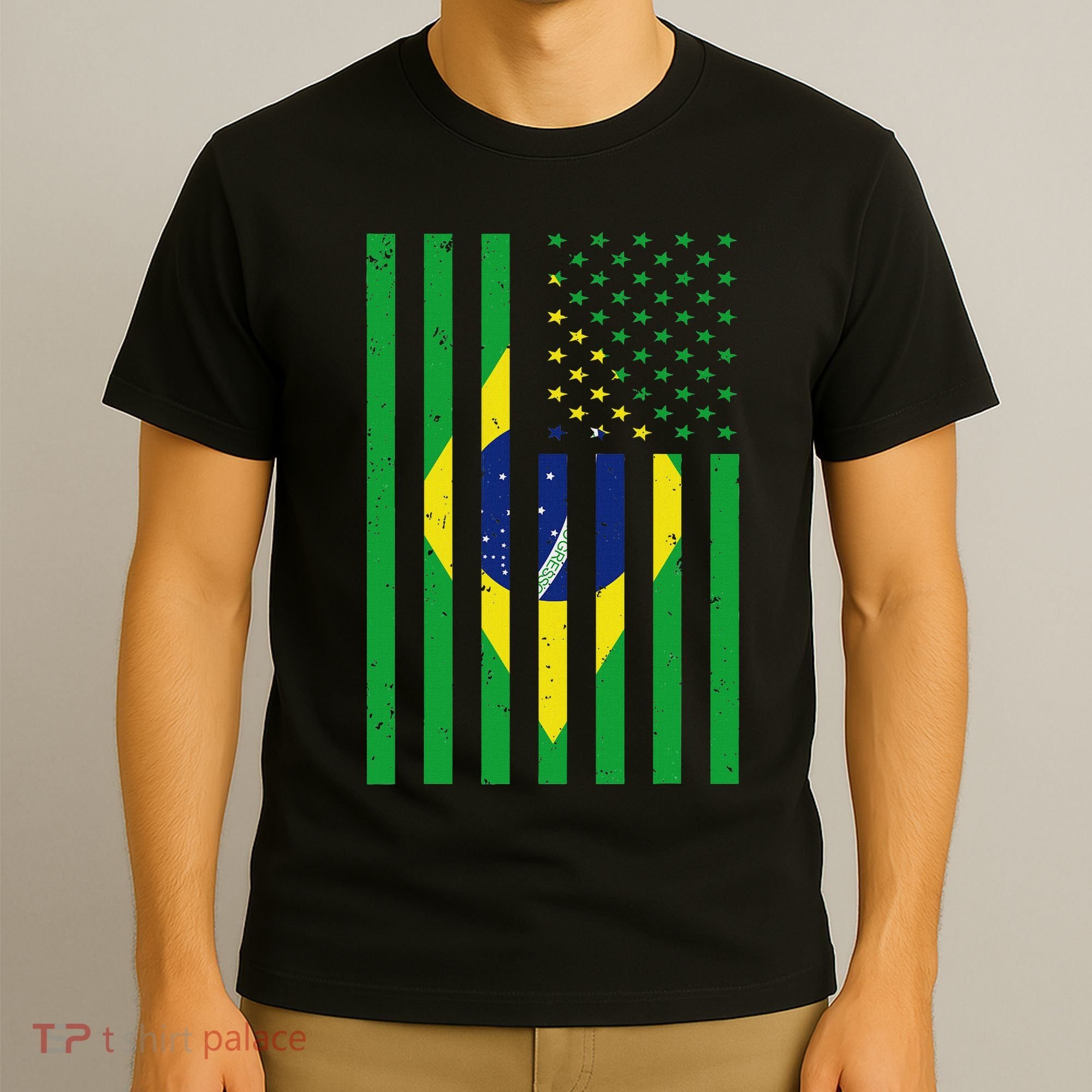 Brazil Brasil Soccer Usa America Flag Jersey Women T-Shirt