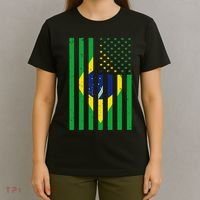 Brazil Brasil Soccer Usa America Flag Jersey Women T-Shirt thumb 4