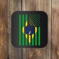 Brazil Brasil Soccer Usa America Flag Jersey Women Coaster thumb 0