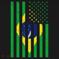 Brazil Brasil Soccer Usa America Flag Jersey Women Women's Hoodie thumb 2