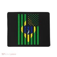 Brazil Brasil Soccer Usa America Flag Jersey Women Mousepad thumb 0