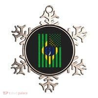 Brazil Brasil Soccer Usa America Flag Jersey Women Ornament thumb 0