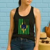 Brazil Brasil Soccer Usa America Flag Jersey Women Women's Tank Top thumb 2